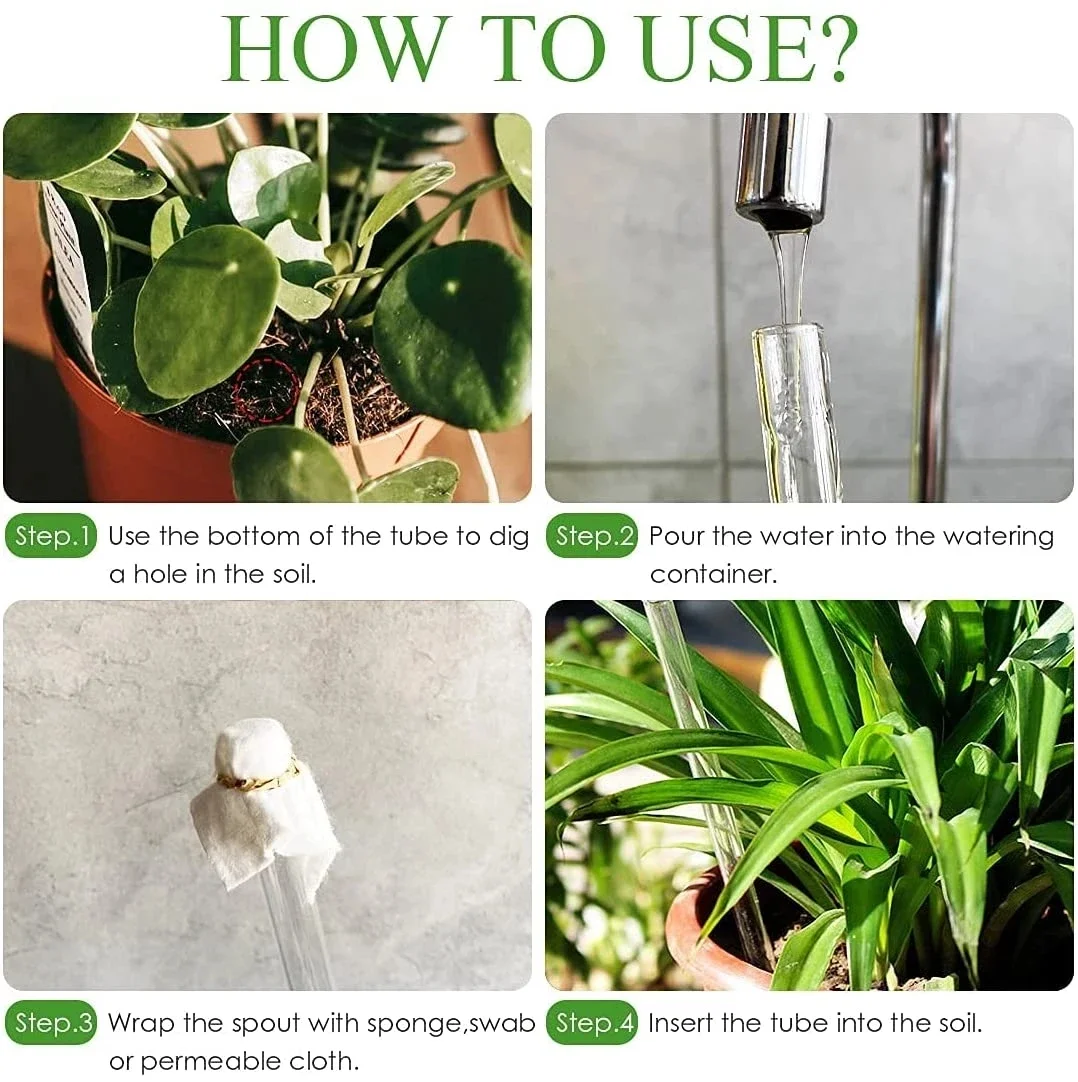 Auto Drip Irrigation System Automatic Watering Flower Plants Indoor Gardening Household Plastic Waterering Bottle for Greenhouse