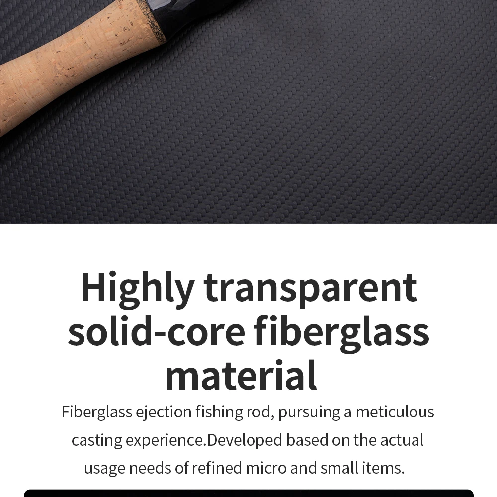 Description Picture 3 of itemFishingfans 1.32m Cork Handle Fiber Glass FUJI O GUIDE Casting Rod Crappie Panfish Shrimp Spinning UltraLight Fishing Rods