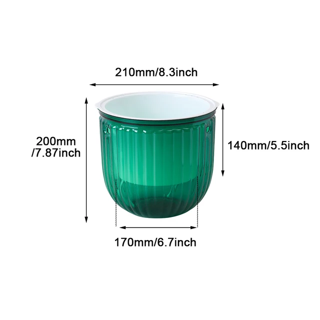 Hidroponikus Talajtenyésztés Lusta Virágcserép Függő Virágcsepp Önelnyelés Víz Lógó Ültetvényes Műanyag Ültetvény - Image 5