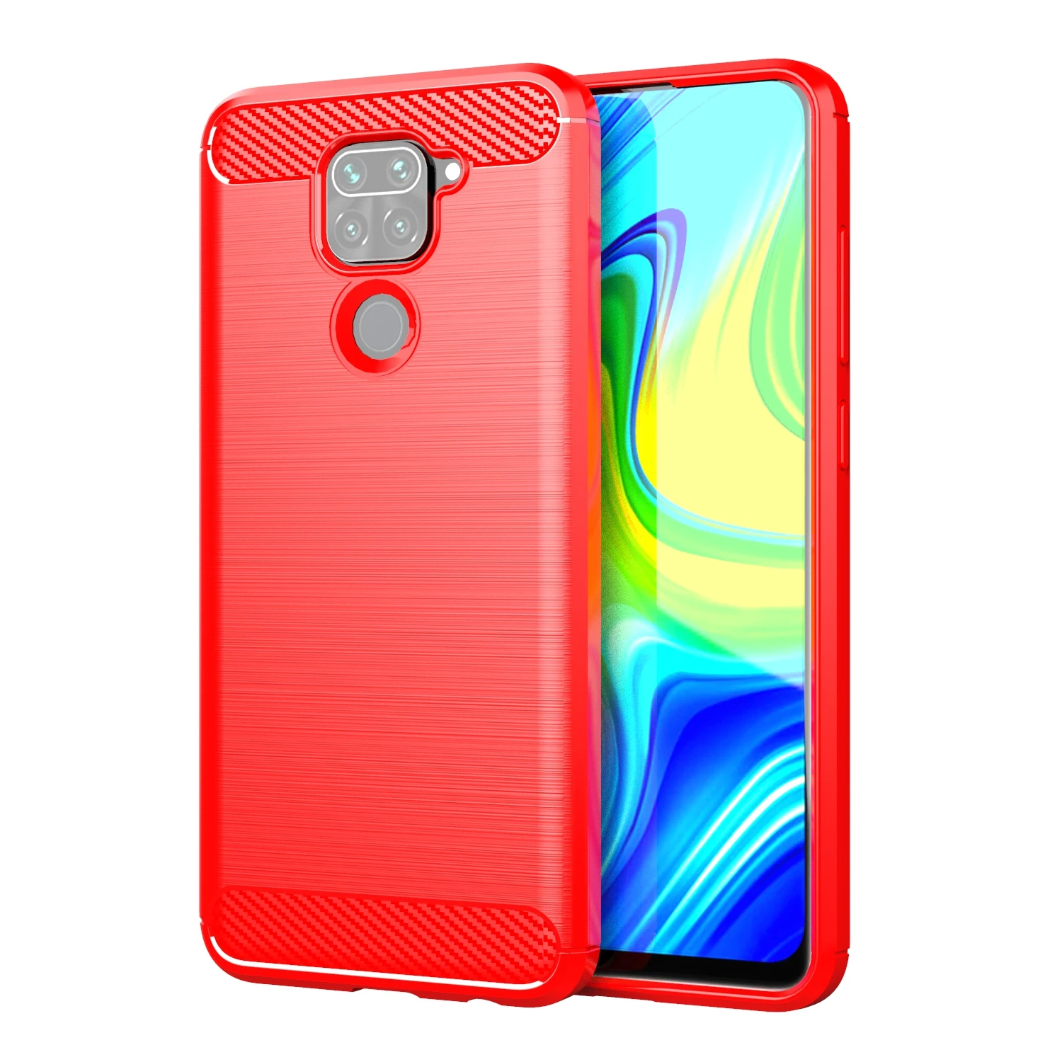 Carbon Fiber Soft Silicone Shockproof Phone Case Cover
