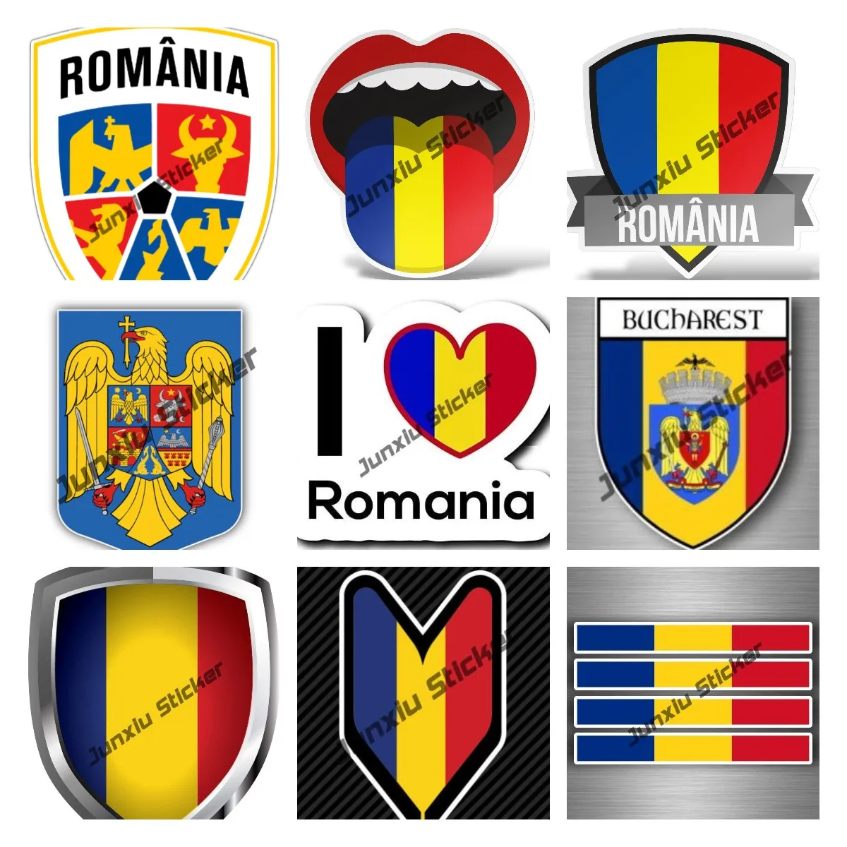 Romania Coat Of Arms Car Sticker Romania Flag City Shield Crest Decal