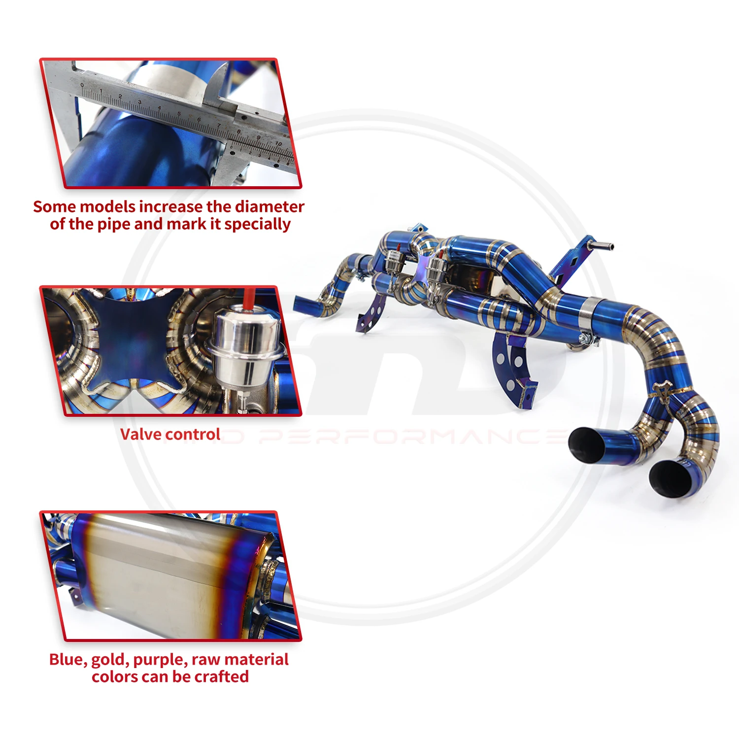 24 hours shipping HMD Titanium Alloy Exhaust catback is Suitable For Lamborghini Huracan LP580-LP610 Muffler With Valve For Cars