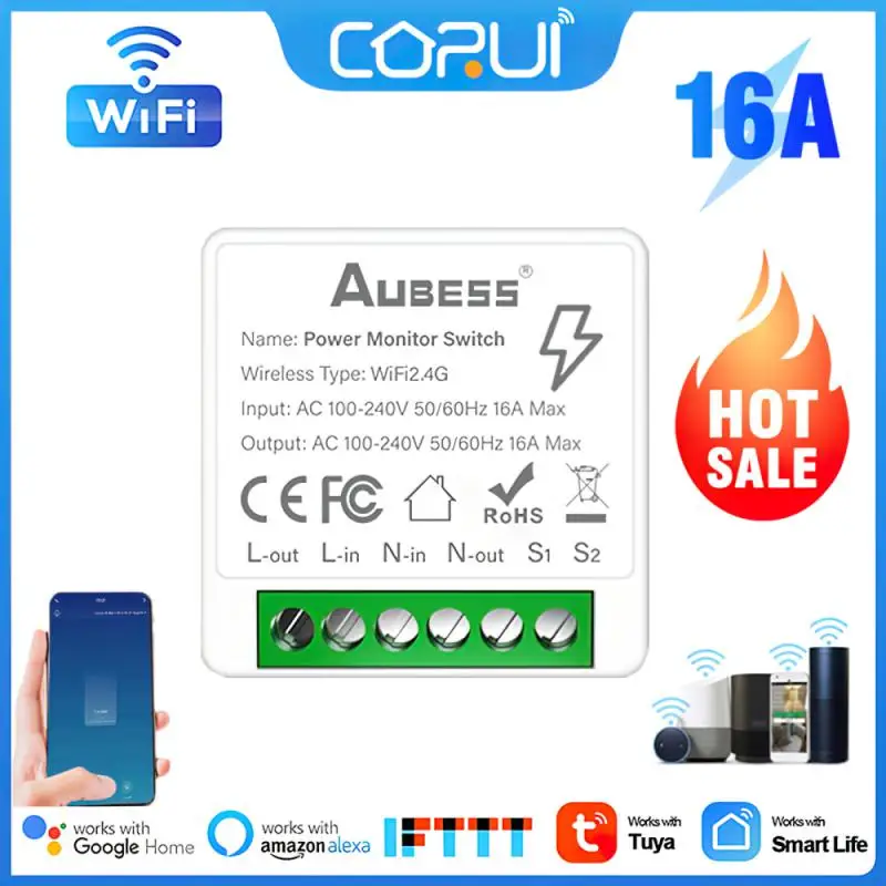 

Mini Smart Switch Energy Monitor Tuya Wifi