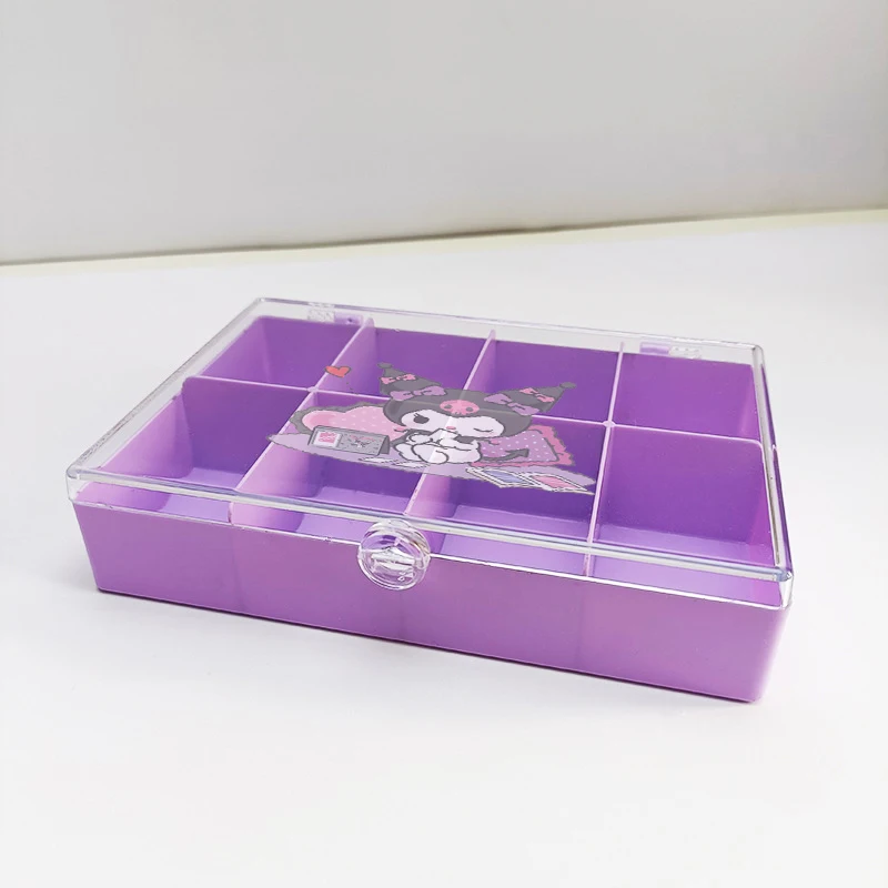 

Cartoon Sanrio Categorized Storage Box Hello Kittys Cute Kawaii Anime Multi-Compartment Accessories Organizer Toys for Girl Gift