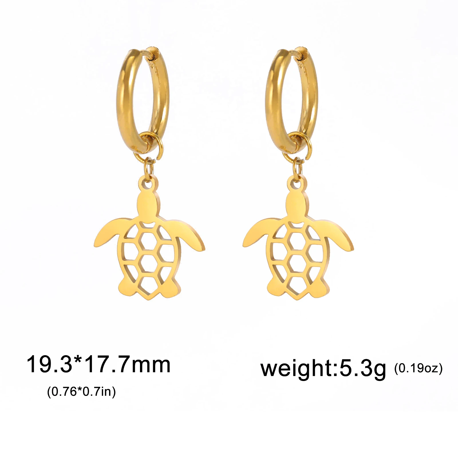 Orecchini A Perno Con Tartaruga Marina In Argento Sterling 925 E Turchese Blu – Leggeri E Ipoallergenici – Regalo Per Donne E Ragazze
