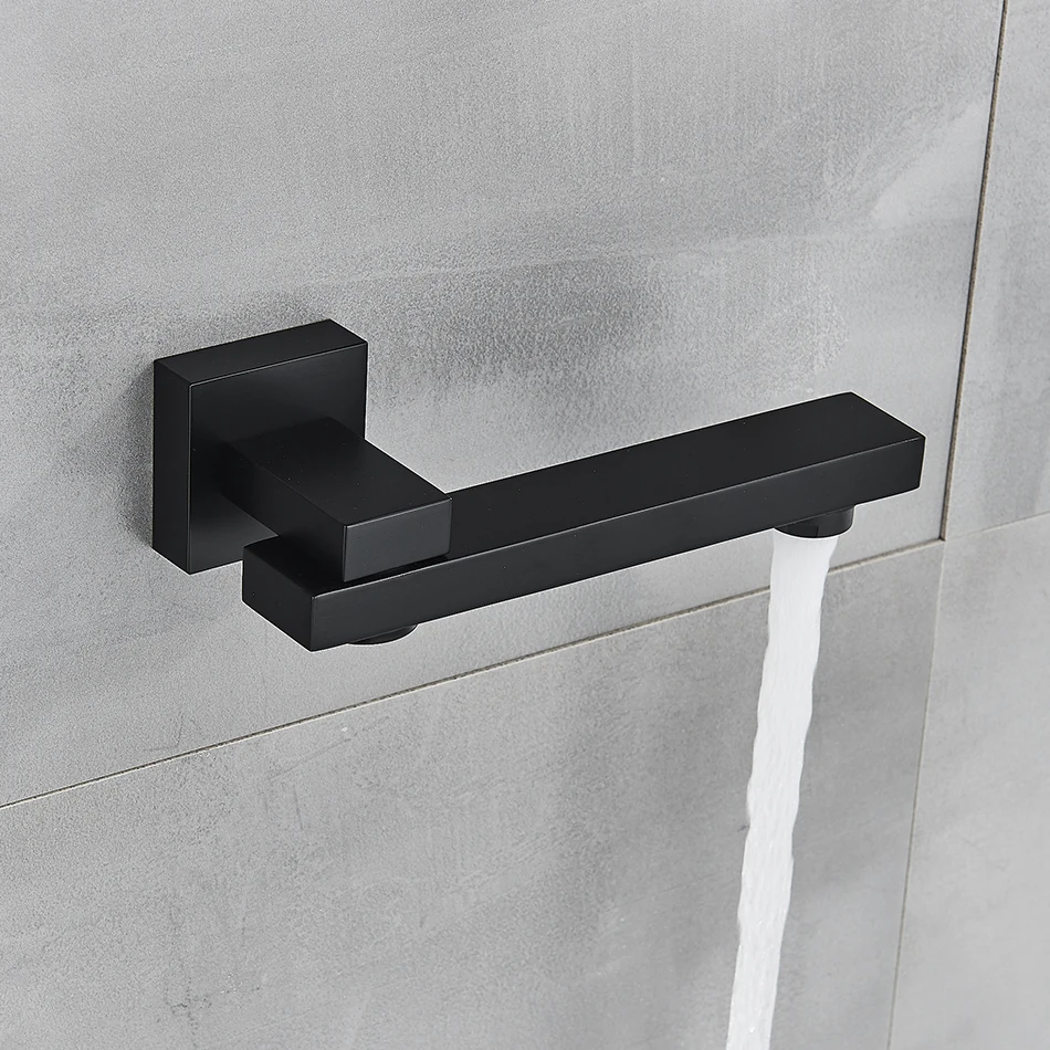 Free Shipping  Bathroom Brass Chrome/Black Bronze Shower Faucet Spout Wall Mounted Swive Bath Spout Bathroom Accessories 5