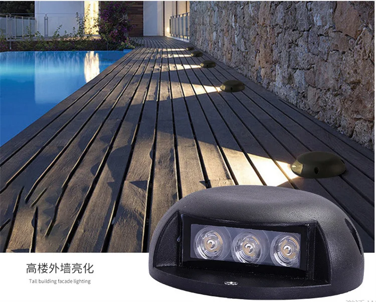 Description Picture 3 of itemIP67 Waterproof 110V 220V DC12V 4W Recessed LED Deck Lights Outdoor Underground Landscape Lamp for Yard Garden Pathway Stairs