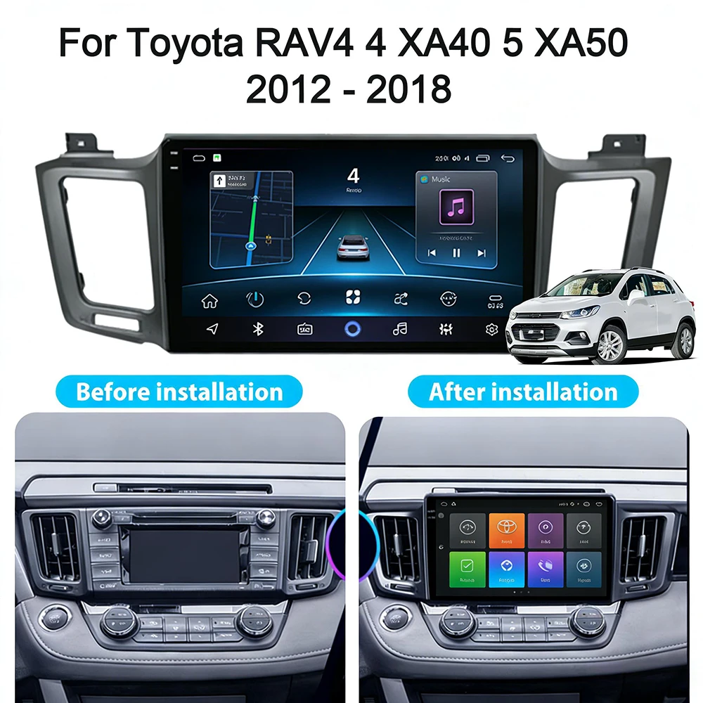 Android 16 Carplay For Toyota RAV4 RAV 4 Xa40 2012 2013 2014 2015 2016 -2019 Car Radio Multimedia Video Player Stereo Navigation