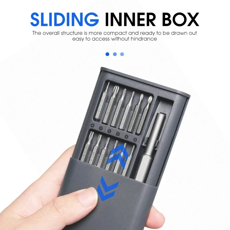 25 In 1 Precision Screwdriver Set Mini Magnetic With 24 Pcs Torx Screwdriver Bits Small Repair Hand Tool Kit For iPhone/PC/Came Screwdriver Set