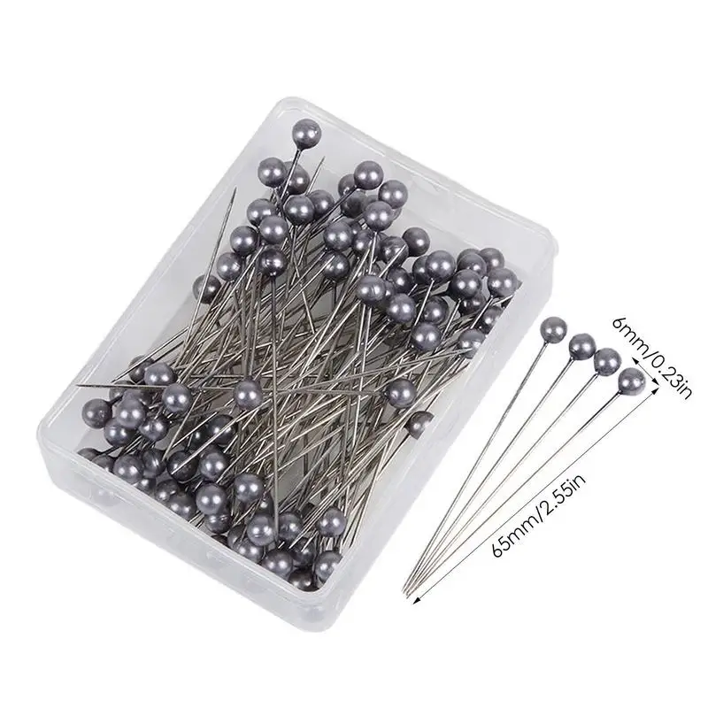 100pcs Stainless CLEAR DIAMOND Pins Sewing Pins WEDDING FLOWERS Decor