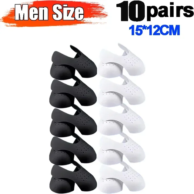 Premium Anti-Crease Shoe Protectors - Pack of 10 Pairs