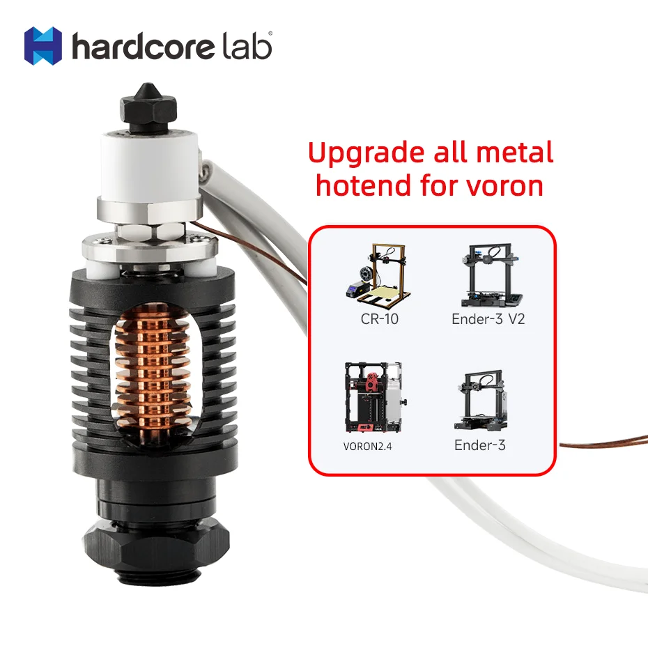 Upgraded Rapid Heat V6 Hotend Ceramic Heating Core Bimetal Heatbreak Copper Titanium Compatible with Voron 24V 1.75mm Prusa