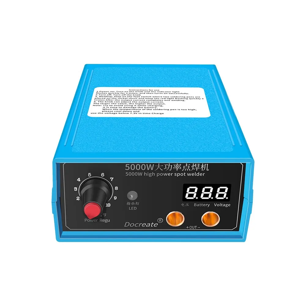고출력 5000W 수동식 국부 납땜기 휴대용 0-800A 전류 18650 배터리 사용 조절 가능한 납땜기