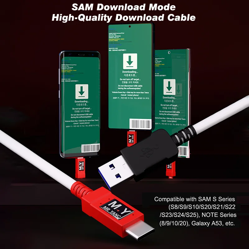 M.Y SAM 고속 복구 모드 데이터 케이블, USB TO TYPE-C 플러그 ..