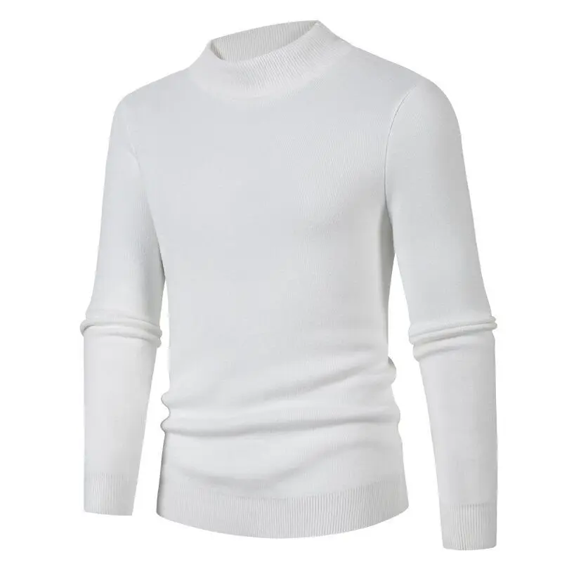 

Осень-зима 2024, мужской однотонный базовый свитер в европейском и американском стиле, повседневный Универсальный вязаный Топ