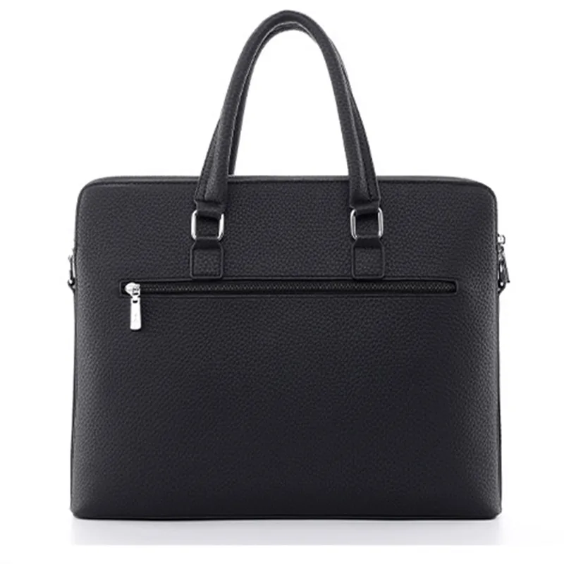 Business Leather Men's Briefcase Executive Handbag Large Capacity Male Shoulder Messenger Bag Office Laptop Bag