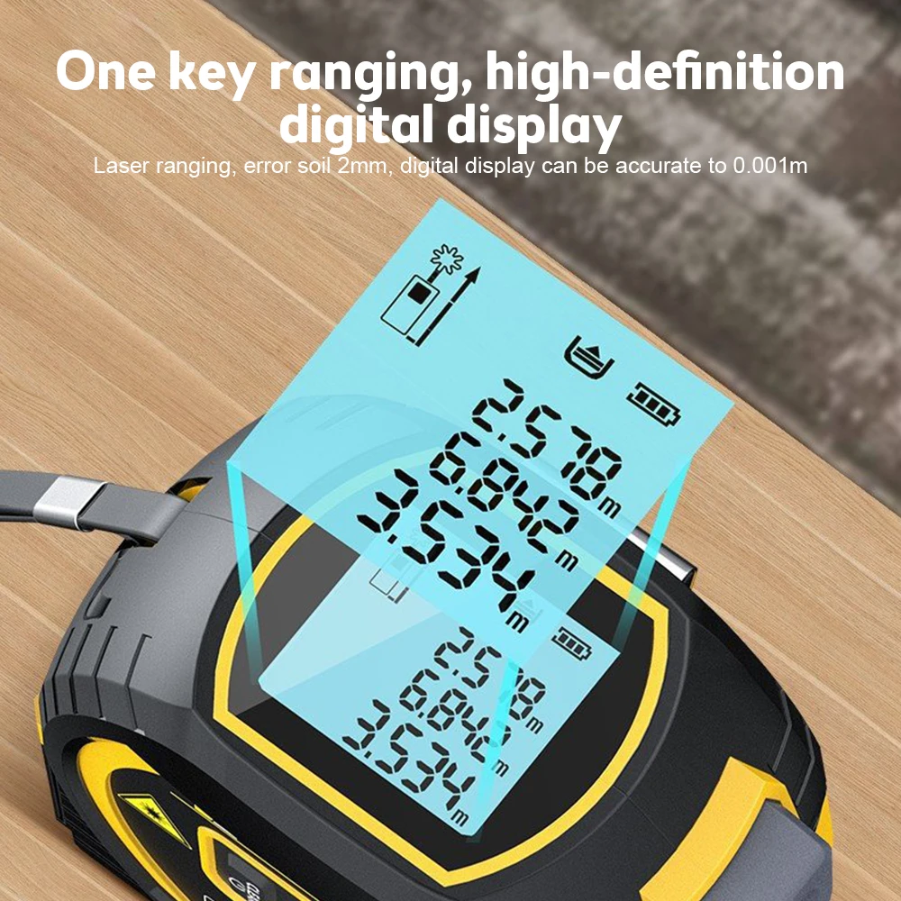 Laser Distance Meter Measuring Laser Tape Measure Digital Rangefinder Digital Electronic Roulette Stainless 5m Tape Ruler