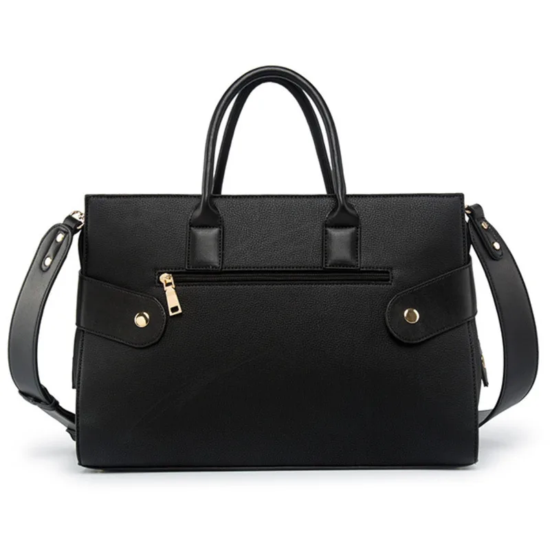 OYIXINGER Fashion Official Document Tote Bag 13' Laptop Shoulder Messenger Bag Women's 2024 New Leather Business Crossbody Bag