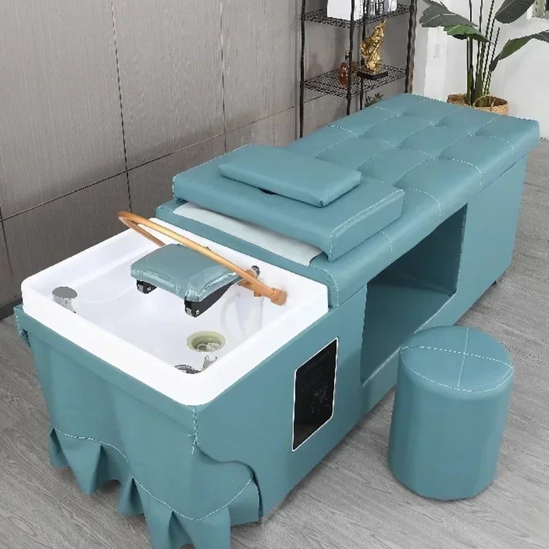Shampoo Beauty Salon Chair Hair Spa Hairdresser Shampoo Sink Hairdressing Chair Japanese Shaving Cadeira Salon Furniture LJ50SC