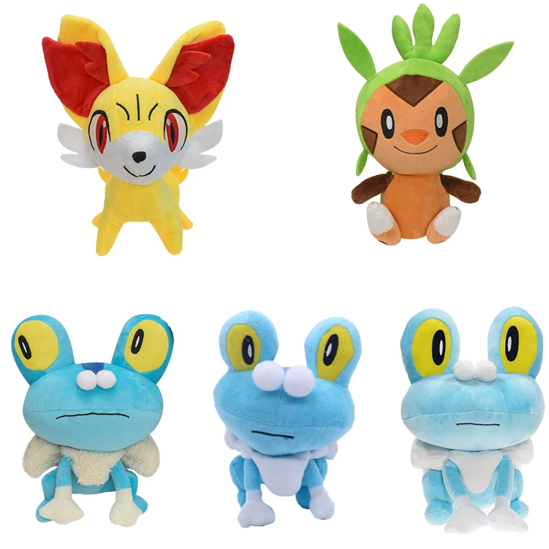Fennekin Chespin Froakie Покемон плюши игрушка Кало региона лиса Лягушка Мягкая кукла Покемон X и Y памятные коллекционные предметы подарок