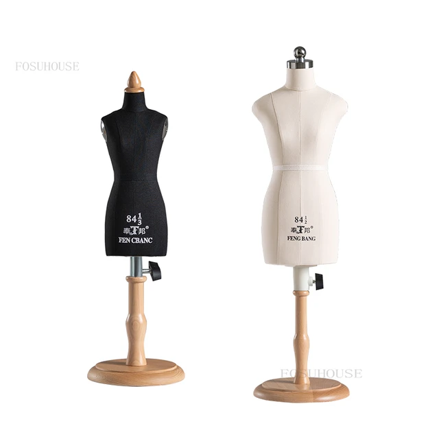 1/2 Female Sewing Mannequin Body For Clothes,busto Dress Form Stand1:2  Scale Jersey Wood Base Bust,l Size Can Pin.1pc M00020h - Mannequins -  AliExpress