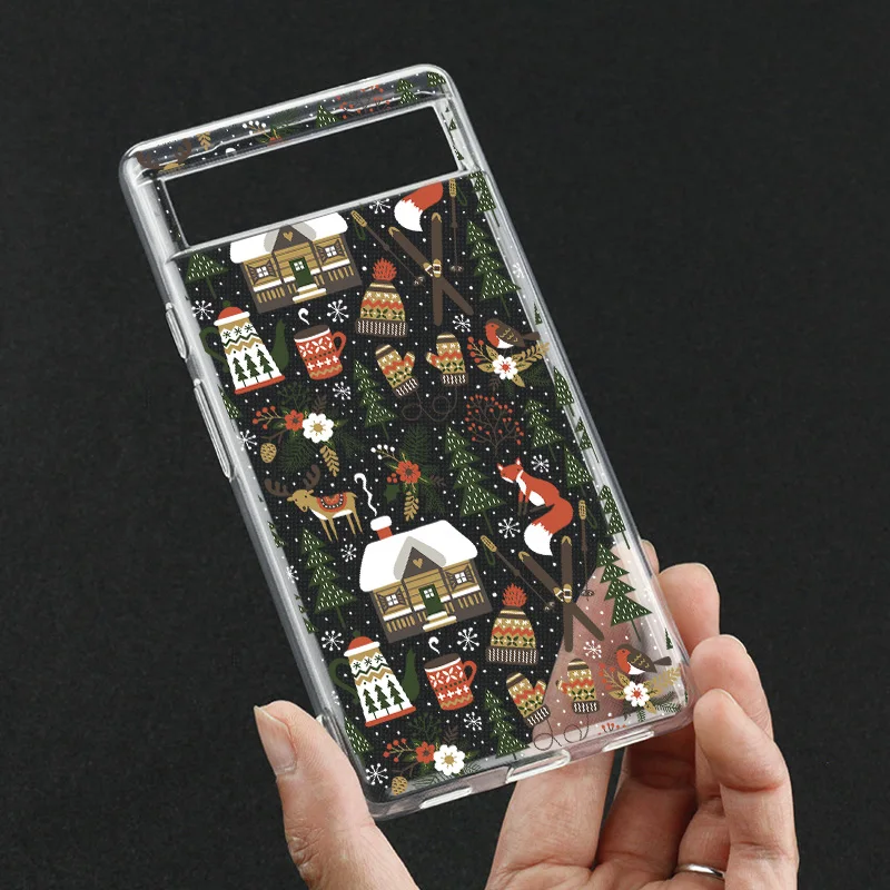 Christmas Tree Pattern Clear Soft TPU Phone Case Cover