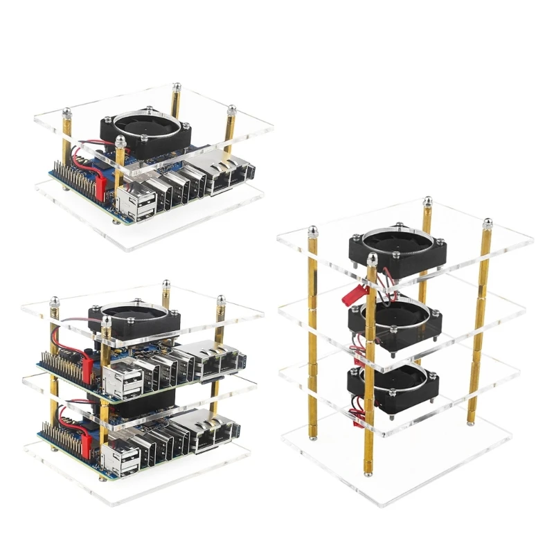 

for OrangePi 5 Acrylic Case Clear Cover Box1/2/3 Layers Optional T3EB