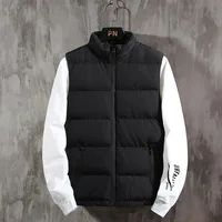 Hommes gilet veste chaude sans manches vestes hiver imperméable à l'eau manteau à glissière automne col montant gilet décontracté marque vêtements 6