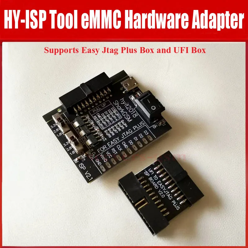 HY-ISP-EMMC 플라잉 라인 어댑터 도구, 소형 보드, 간편한 JTAG UFI 박스 지원, 온라인 문제 해결, (색상 랜덤 배송)