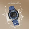 New Style NAVIFORCE Women's WristWatch LCD Digital Circular Silicone Strap Sports Electronic Clock Ladies Watches Package Gifts