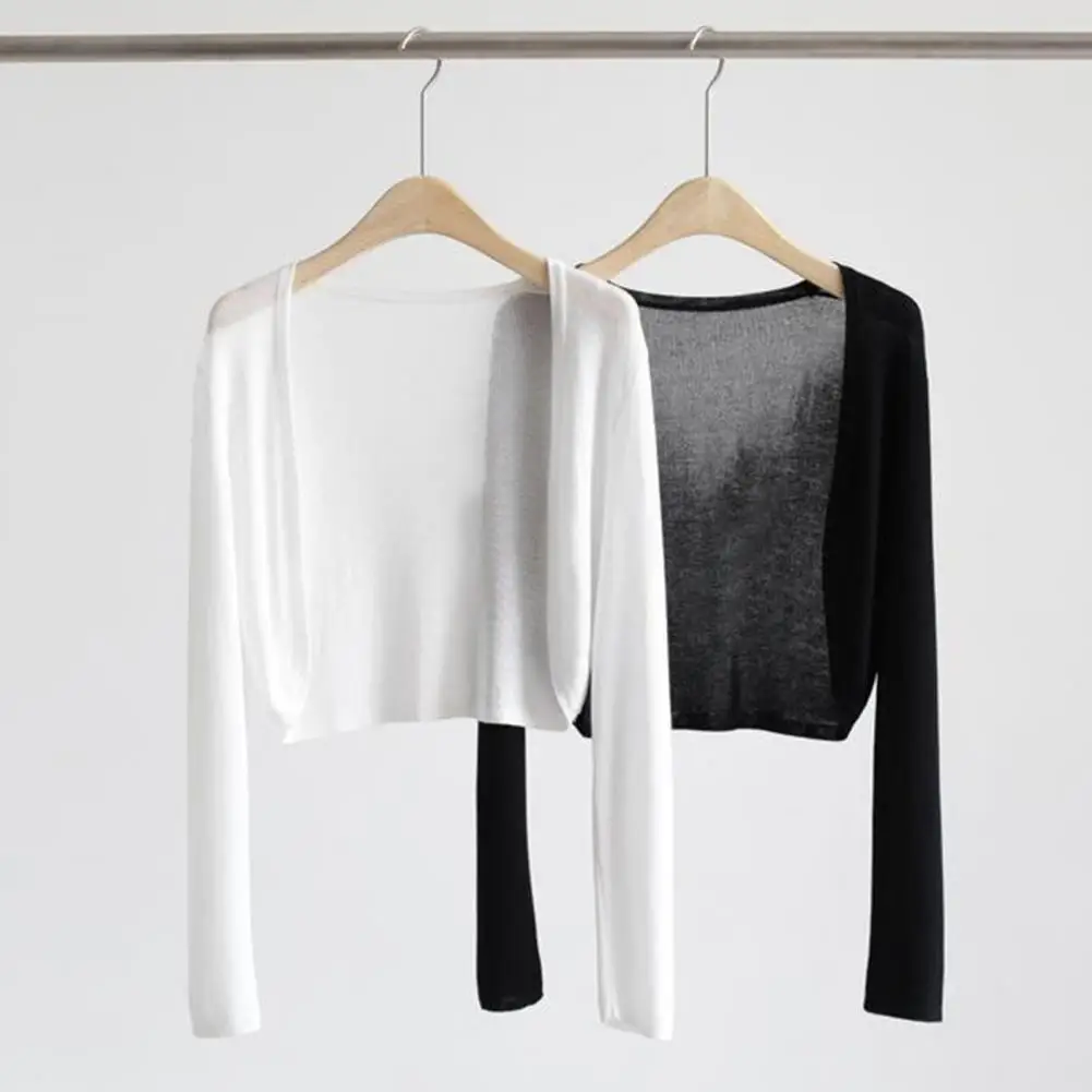 

Casual Women Shirt Comfortable Top Versatile Women's Open Stitch Cardigan Thin Warm Sun-protective for Spring Fall