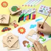 20Pcs Kids Wooden Drawing Stencils Kit Drawing Board Toys Coloring Puzzle Arts Crafts Set Educational Toys for Kids Accessories - Image 4