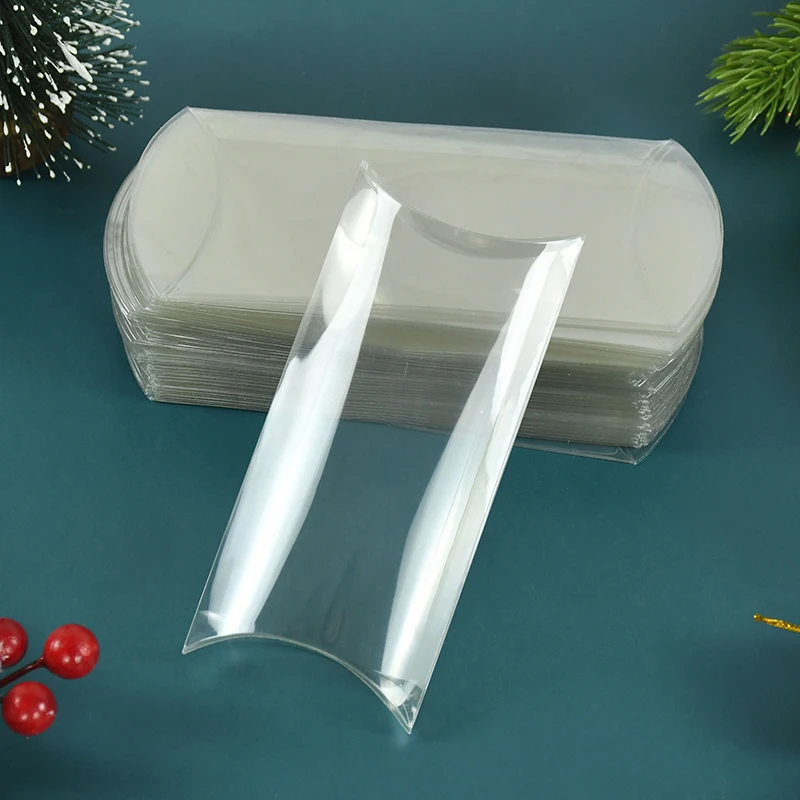 10 stücke transparente Geschenk verpackung Box Kissen Form Candy Box Tasche DIY Hochzeits feier Geschenk für Gast Plastik boxen liefert – Detail 10