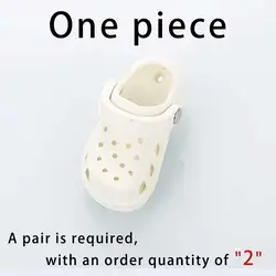 Whimsical 3D Shoe Charms for Sandals and Clogs - Fun and Stylish Accessories (White)