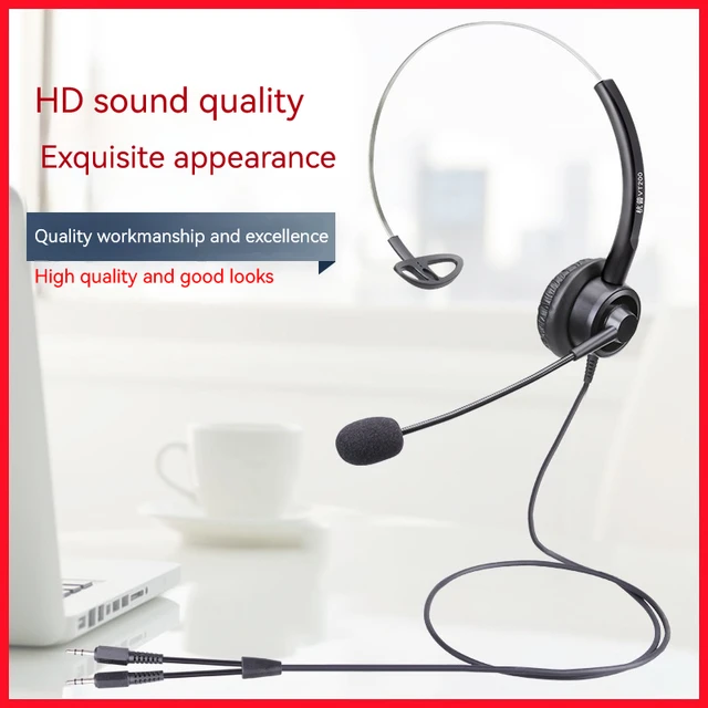 Hands-Free Call Center Office Noise Cancelling 3.5Mm Type C Usb Crystal Plug Headset Headphone Clear Sharp Voice Communication - Image 6