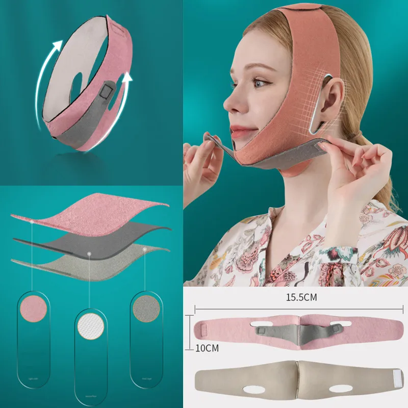 

4Colors Face-lift Bandage Thin Face Lifting Mask Anti-wrinkle Face-lift with Sleep V-face Bandage Facial Support Skin Care Tools