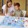 Trackmates Kids Car Track Set,Puzzle Racer Kids Car Track Set,Nukids Puzzle Racer Car Rail Set,Puzzle Track Cars Play Sets 3