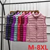 2025 White Duck Down Jacket Women Vest Autumn Winter Sleeveless Waistcoat Warm Lightweight Puffer Jacket Female Tops Outwear 8XL 1