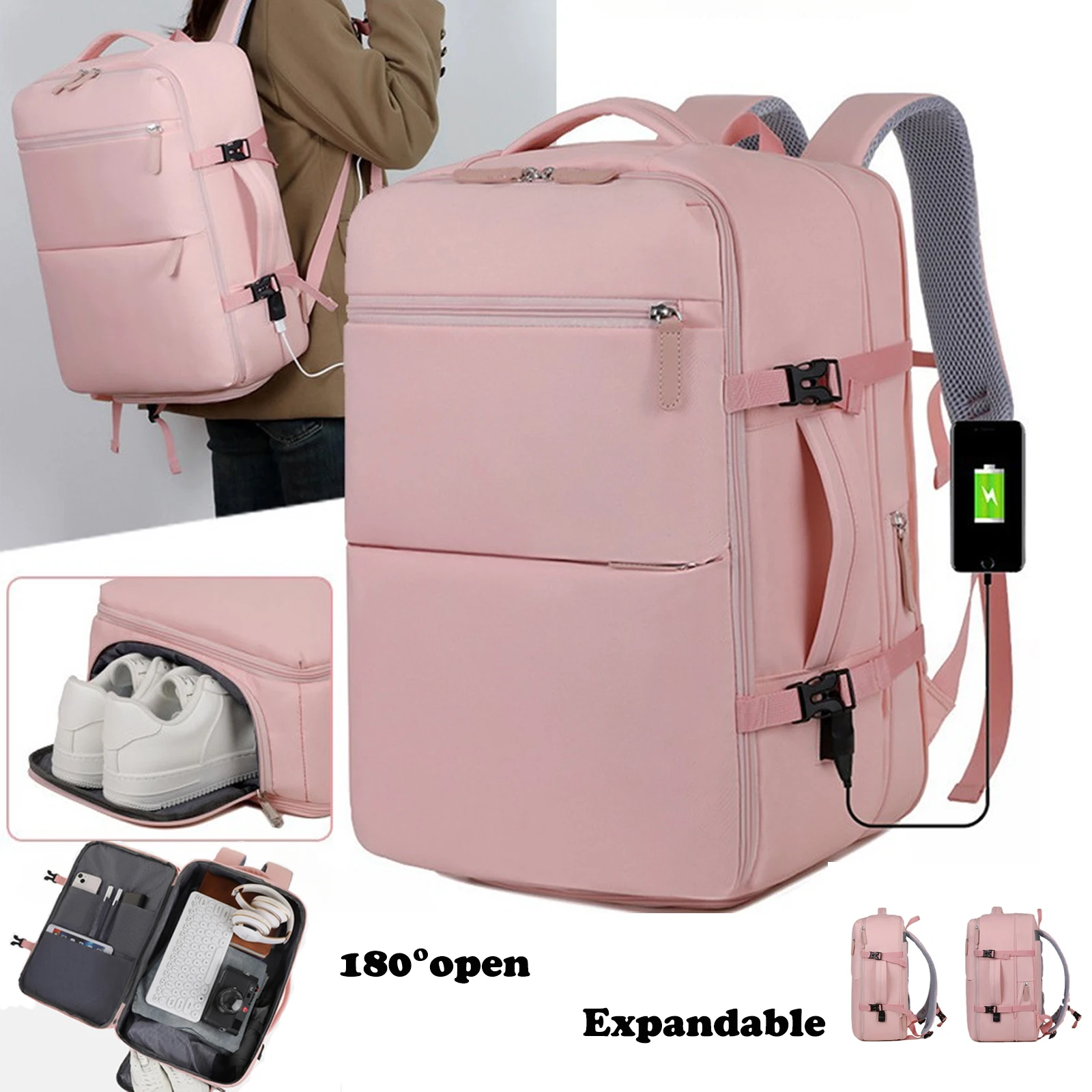 

Light Weight 15.6" Laptop School Backpack for Women,men Waterproof Anti Theft Fashion Travel Hiking Backpack Cute Kawaii Daypack