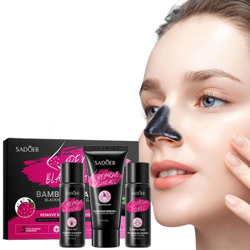 Blackhead Removal Sets Facial Masks Bamboo Charcoal Peel Cleansing Face Care Moisturizing Delicate Shrink Pores