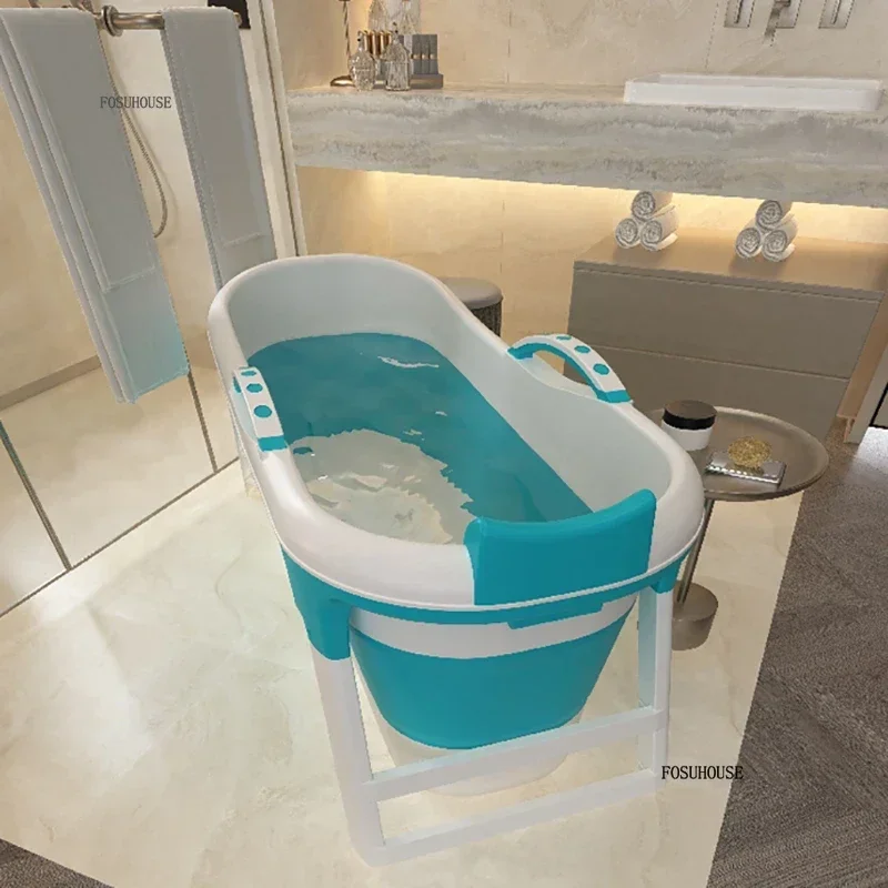 Portable Bathtubs Foldable Bath Tub Full Body Adult Large Bathtub Home Thickened Plastic Bath Tub Bathroom Supplies