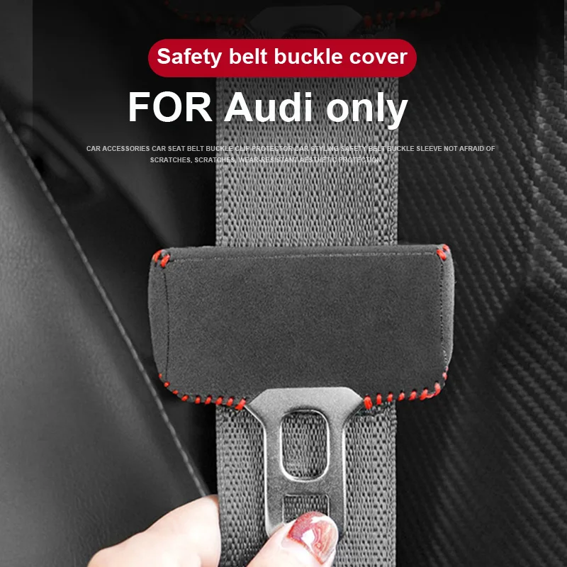 Car Seat Belt Buckle Clip Protector cover accessories For Audi A4 B6 B7 B8 A6 C6 A5 Q7 Q5 Q6 A3 S3 A7 A6 Q3 Q2 A8 Q8 S7 S8 S6 S5