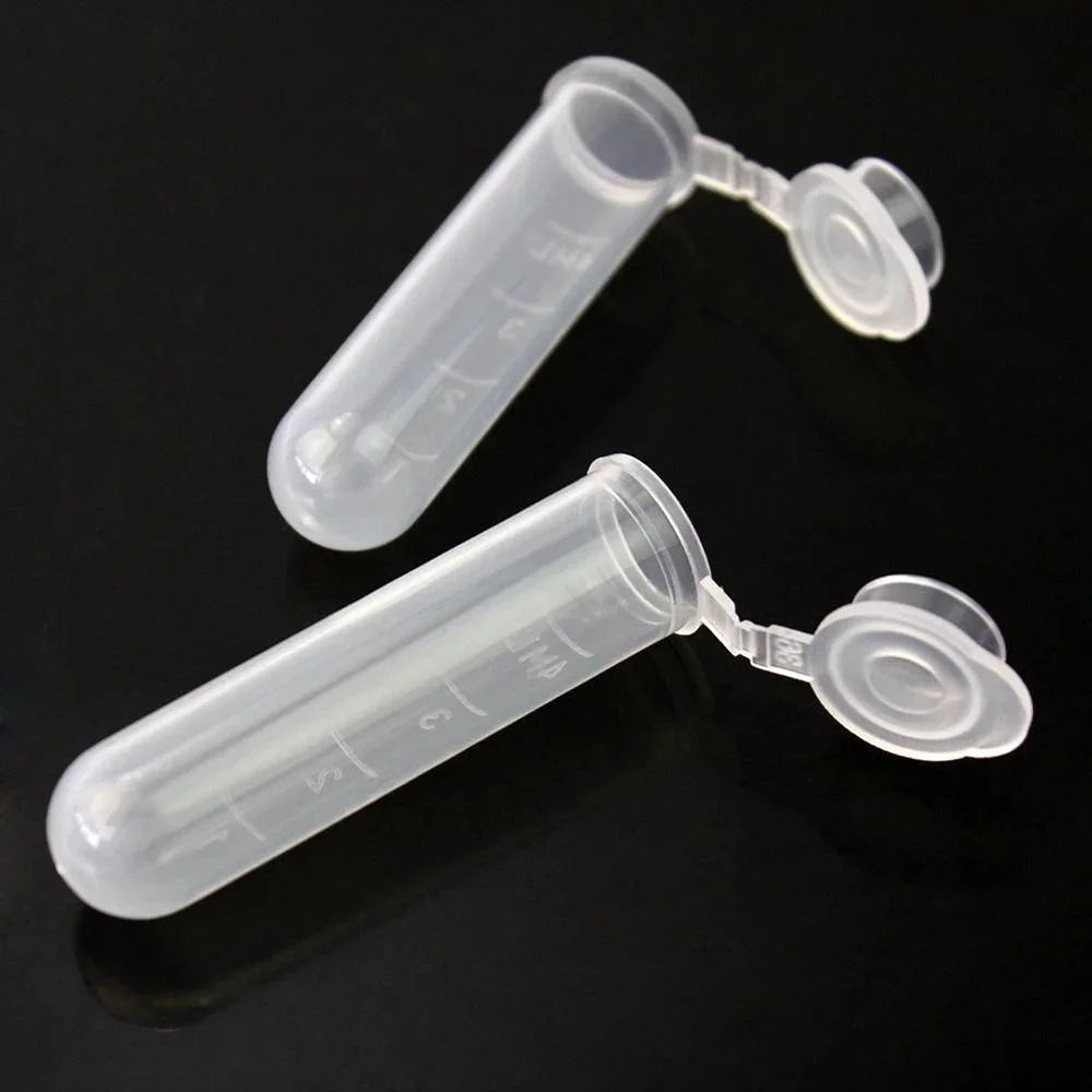 50Pcs/Lot 5ml Plastic Bottles Multi-purpose Clear Tube Empty Sample Storage Container Plastic Lightweight Tube Easy For Carry