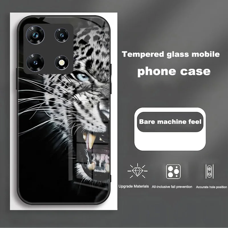 Luxury Shockproof Tempered Glass Phone Case Cover