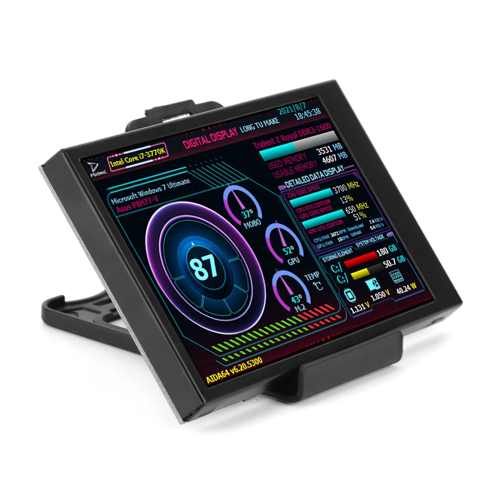 ̴ ǻ USB ÷, 5 ġ IPS  ȭ, AIDA64 PC CPU GPU RAM HDD ,  ׸ 