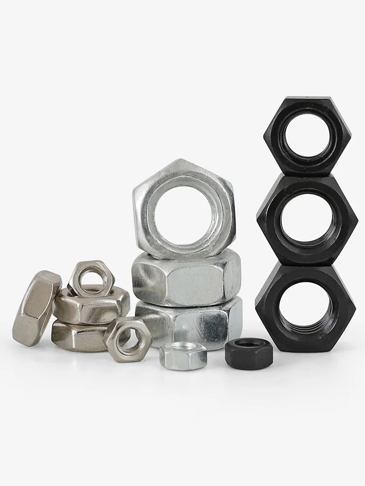 M1.2 M1.4 M1.6 M2 M2.5 M3 M4 M5 M6 M8 M10 M12 Nickel Plated/Black Nickel Hex Hexagon Nut hexagon nuts