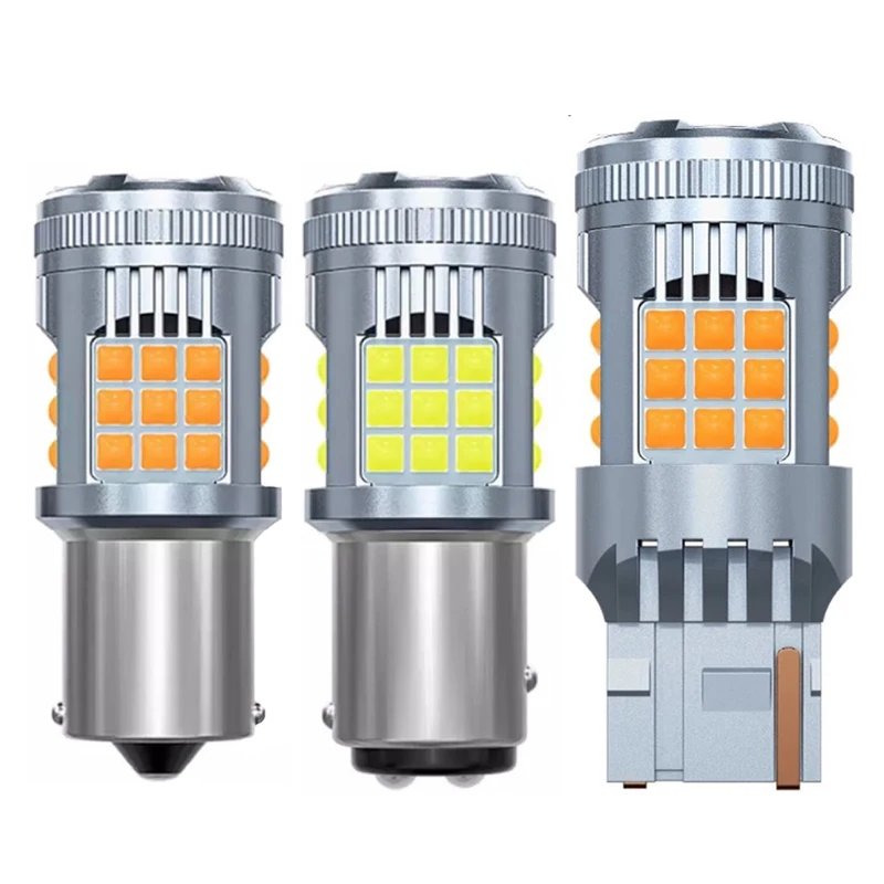 

10 шт., 1156 BA15S BAU15S 7440 7443 Canbus, противомерцающий сигнал поворота, фонарь заднего хода для автомобиля, фонарь заднего хода с тормозом 3030 36SMD, красный, белый