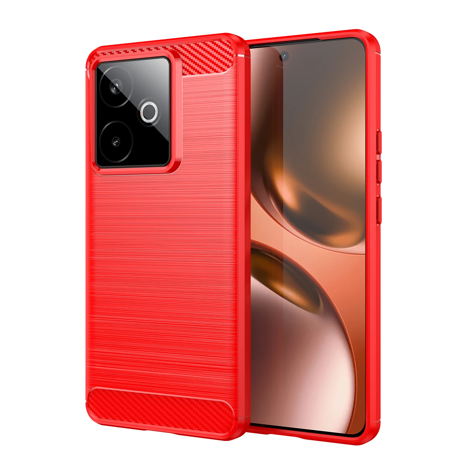 Carbon Fiber Shockproof Soft Silicone TPU Back Case