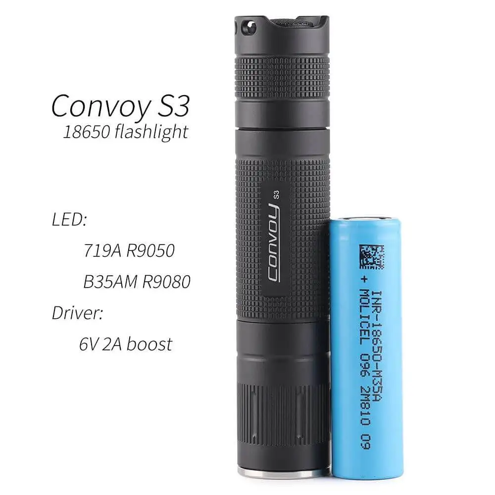 

Фонарик Convoy S3 B35AM / 719A 18650