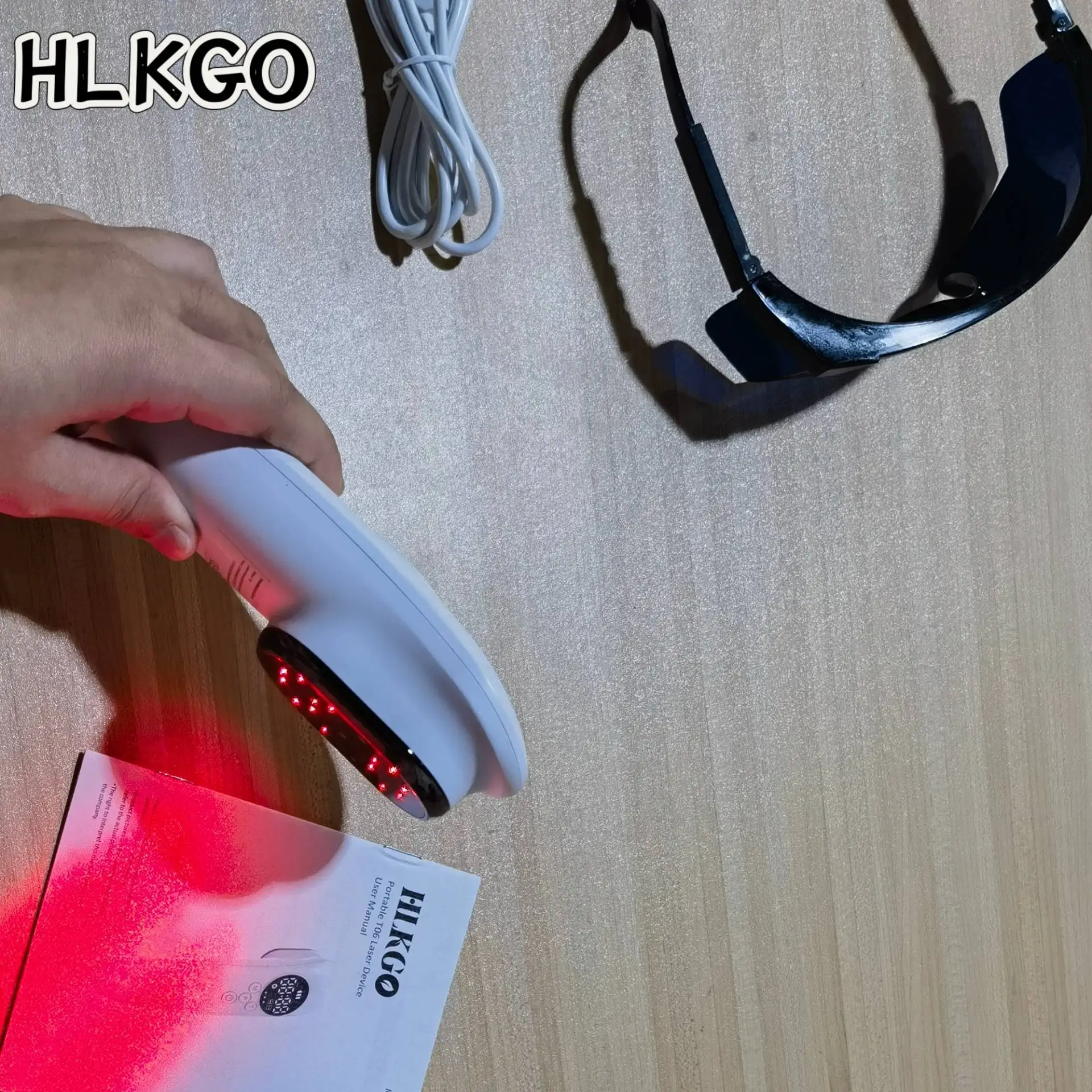 B Cure Pro デュアルウェーブコールドレーザー治療器 650nm & 808nm 深部組織の痛みを軽減 - ハンドヘルド家庭用